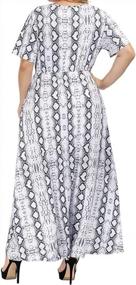 img 1 attached to Stylish Plus Size Snake Print Maxi Dress With V-Neck Wrap Design - Perfect For Casual Summer Events By ALLEGRACE