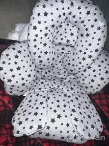 img 7 attached to JANABEBE Baby Support Cushion - 100% Cotton Reducer With Head, Body, And Back Support For Infants (White Star Design) - 3 Part Antiallergic Set
