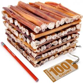 img 4 attached to 100 Count Of All Natural, Odor Free ValueBull USA Bully Sticks - A Delicious And Nutritious Rawhide Alternative For Your Pup