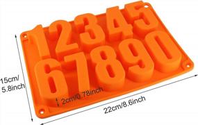 img 2 attached to 2-Pack Silicone Alphabet And Number Molds For Easy Release Of Chocolate, Cake, Biscuits, Jewelry, Gummies, Handmade Soap, And Crayons - Large Letter Baking Pan And Ice Tray Mold Set
