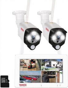 img 4 attached to Tonton Wireless Security Camera System With Floodlight And 2-Way Audio, 4CH NVR And 7" Touchscreen Monitor