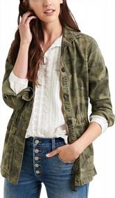 img 3 attached to Women'S Long Sleeve Utility Jacket With Buttons And Pockets By Lucky Brand