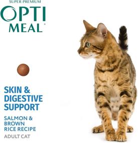 img 2 attached to 🐱 Optimeal Skin & Sensitive Stomach Cat Food - Proudly Ukrainian - Healthy Cat Food Dry Salmon and Brown Rice Recipe with Immunity Support - Skin & Digestive Support for Adult Cats