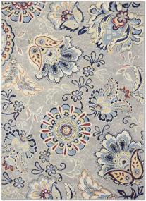 img 2 attached to Home Dynamix Tremont Lincoln Transitional Floral Gray Rug 5'3"X7'2