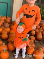 img 1 attached to Halloween Fun For Your Little Sister: Adorable Pumpkin Dress Set By Aslaylme For Baby Girls review by Patrick Stephani