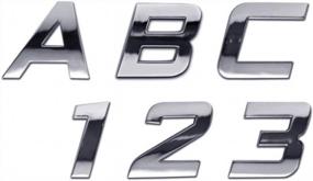 img 4 attached to Водите стильно с персонализированным набором спортивных хромированных автомобильных букв и цифр