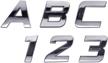 drive in style with a personalized set of sporty chrome auto letters and numbers logo