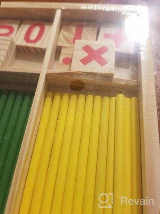 img 1 attached to Wooden Counting Stick Set: Educational Math Toy With Number Cards And Rods Box By Alytimes review by Vincent Hurst