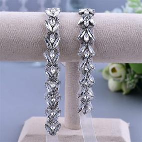 img 1 attached to ULAPAN Rhinestone Wedding Silver Bridesmaid Women's Accessories and Belts