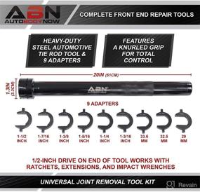 img 3 attached to Efficient ABN Inner Tie Rod Removal Tool Set with 🔧 9 Crowfoot Adapters – Install and Remove Inner Tie Rod in Cars