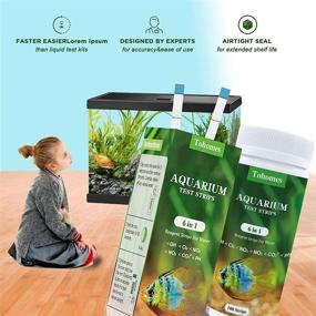 img 1 attached to 🐠 Essential Aquarium Test Strips: 6 in 1 Fish Tank Test Kit, 100 Strips for Accurate Water Testing - Perfect for Freshwater and Saltwater Aquariums!