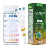 🐠 essential aquarium test strips: 6 in 1 fish tank test kit, 100 strips for accurate water testing - perfect for freshwater and saltwater aquariums! логотип