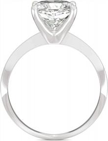 img 2 attached to Lab-Grown 14K White Gold Cushion Cut Engagement Ring With 2.4CT Moissanite By Charles & Colvard