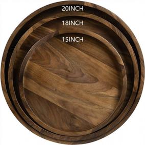 img 3 attached to Stylish & Sustainable: Handmade Black Walnut Serving Trays With Handles By KINGCRAFT