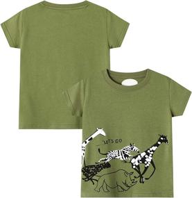 img 2 attached to DEEKEY Toddler Dinosaur Crewneck T Shirts: Boys' Tops, Tees & Shirts Collection