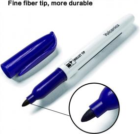 img 3 attached to 12-Pack Thin Low Odor Whiteboard Markers In Blue From Volcanics