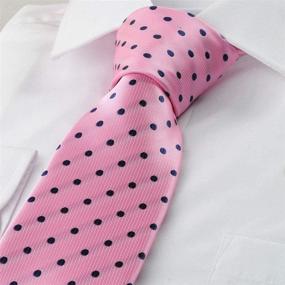 img 3 attached to 👔 KissTies Polka Pink Dots Necktie: Stylish Men's Accessory with Matching Cummerbunds & Pocket Squares