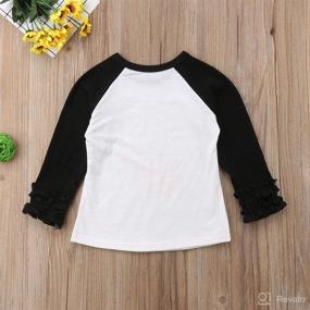 img 2 attached to 👶 Cute and Stylish Infant Baby Girl Long Sleeve Ruffle T Shirts - Perfect for Halloween, Christmas, and Thanksgiving - High-Quality Cotton Tops