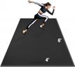large exercise mat 7'x5'x7mm / 6'x4'x7mm innhom workout mat gym flooring for home gym mats exercise mats for home workout thick floor mat for fitness jump rope cardio stretch plyo treadmill mma logo