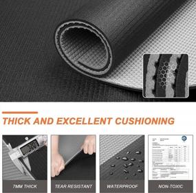 img 2 attached to Large Exercise Mat 7'X5'X7Mm / 6'X4'X7Mm Innhom Workout Mat Gym Flooring For Home Gym Mats Exercise Mats For Home Workout Thick Floor Mat For Fitness Jump Rope Cardio Stretch Plyo Treadmill MMA