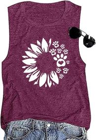 img 4 attached to Sunflower Graphic Sleeveless Summer Workout