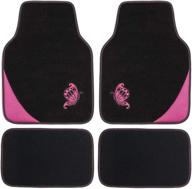 flying banner universal fit embroidery butterfly car floor mats universal fit for suv interior accessories for floor mats & cargo liners logo