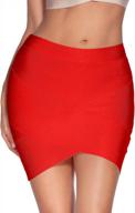 flaunt your curves in meilun's rayon bodycon mini skirt for women logo