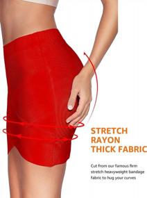 img 2 attached to Flaunt Your Curves In Meilun'S Rayon Bodycon Mini Skirt For Women