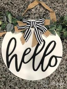 img 7 attached to Hello Sign For Front Door Winter Decor - 12 Inch Round Hanging Door Decoration For Outdoor And Indoor Home, Porch, And Farmhouse - All Seasons Holiday And Housewarming Gift - White