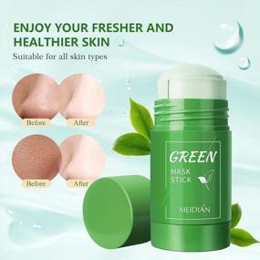 img 2 attached to Green Tea Cleansing Mask Stick With Blackhead Removing Properties, Moisturizing And Purifying Benefits For All Skin Types - Natural Green Extract For Deep Cleansing And Pore Minimizing