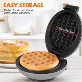img 1 attached to CROWNFUL Mini Waffle Maker: Portable Design For Easy Snacking On The Go