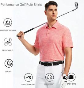 img 1 attached to Stay Cool And Comfortable On The Golf Course: Alex Vando Men'S Moisture Wicking Polo Shirt