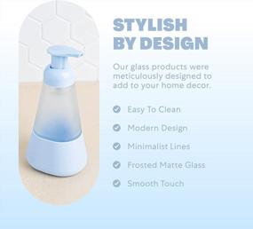 img 1 attached to Periwinkle Cleancult Foaming Soap Dispenser Set- Refillable Glass Soap Dispensers With Foaming Pump, Dishwasher Safe And Shatter-Resistant With Non-Slip Silicone Sleeve- 12Oz- Pack Of 2