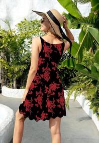 img 1 attached to Bohemian Sleeveless Beach Sundress For Women - Casual Mini Tank T-Shirt Dress With Pockets, Loose And Comfortable Fit - Perfect For Summer!