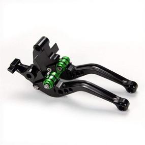 img 2 attached to 🔧 Upgradable Brake Clutch Levers for Kawasaki ZZR600 1990-2004, ZX9R 1998-1999, Ninja EX650 650R (ER-6f ER-6n) 2006-2008, Z750S 2006-2008, Z750 2003-2006, ZXR400, ZX6R 1995-1999, EX500R, Green