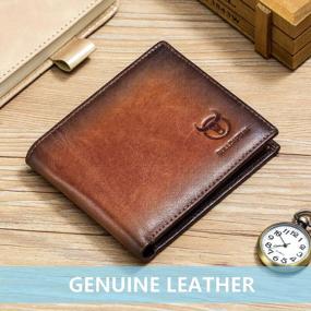 img 1 attached to 👔 Classic Vintage Genuine Leather Wallets: Timeless Men's Accessories with Convenient Windows