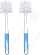 🍼 setsail baby bottle brush set - 2 pack of stiff bristles bottle cleaner brushes with long handle for cleaning water bottles, cups, vases, wine glasses, and sport bottles logo