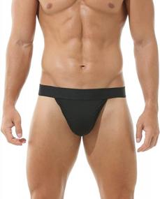 img 2 attached to Low Rise T-Back Nylon Thong Underwear For Men With Bulge Pouch - Ideal For Workouts And Exercise