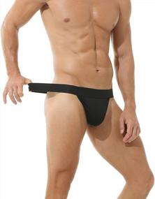 img 1 attached to Low Rise T-Back Nylon Thong Underwear For Men With Bulge Pouch - Ideal For Workouts And Exercise