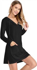 img 1 attached to UPF 50+ Women'S Sun Protection Cover-Up Dresses With Long Sleeve For Beach, Hiking, Running And Fishing Activities With SPF And Hoodie