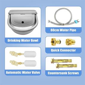 img 3 attached to 304 Stainless Steel Automatic Water Bowl Kit- Including Float Valve, Water Pipe, Quick Connector Adapter, Countersunk Bolts- Ideal for Animals; Dogs, Cats- Ensures Continuous Water Supply