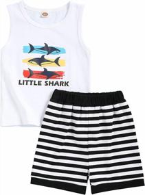 img 4 attached to Stylish And Comfortable Toddler Boys Summer Outfits: Shorts And Dress Shirt Set For 3-4T