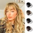 wispy clip-in human hair bangs with temples: morica ash blonde extensions for daily wear - air, flat, or curved bangs hairpieces for women logo