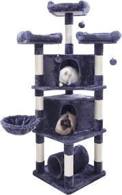 img 4 attached to 🐱 Hey-brother 65" Extra Large Multi-Level Cat Tree Condo Furniture: Ultimate Comfort for Kittens, Cats, and Pets