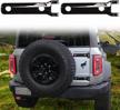 2021+ ford bronco tailgate hinge cover - 1 pair (black) exterior accessories decoration by sukemichi logo