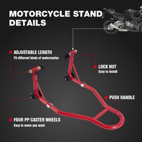 img 1 attached to 🏍️ Jack Boss Combo Wheel Lift Stands: Heavy-Duty Motorcycle Front and Rear Stand Set with 500Lbs Capacity - Perfect fit for Yamaha, Honda, and Kawasaki Sport Bikes