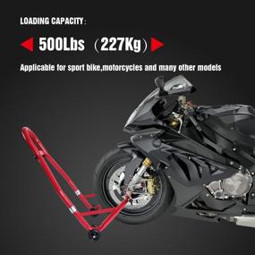 img 2 attached to 🏍️ Jack Boss Combo Wheel Lift Stands: Heavy-Duty Motorcycle Front and Rear Stand Set with 500Lbs Capacity - Perfect fit for Yamaha, Honda, and Kawasaki Sport Bikes