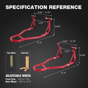 img 3 attached to 🏍️ Jack Boss Combo Wheel Lift Stands: Heavy-Duty Motorcycle Front and Rear Stand Set with 500Lbs Capacity - Perfect fit for Yamaha, Honda, and Kawasaki Sport Bikes