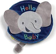 gund flappy the elephant soft activity book for babies, 8" sensory stimulation logo