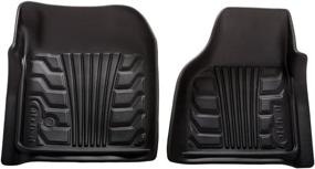 img 2 attached to 🚗 Lund 283056-B Catch-It Front Seat Floor Mat Set - Vinyl Black (2 Pack)